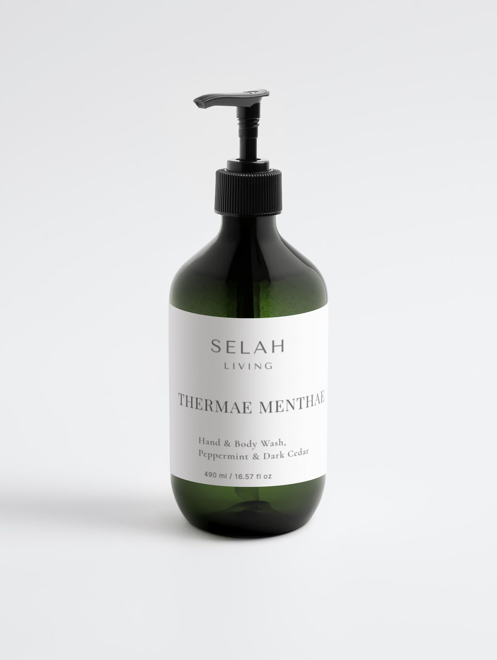 Selah Living Thermae Menthae hand and body wash peppermint cedar natural